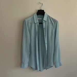 Equipment Blue Casual Button Down Shirt Relaxed Fit